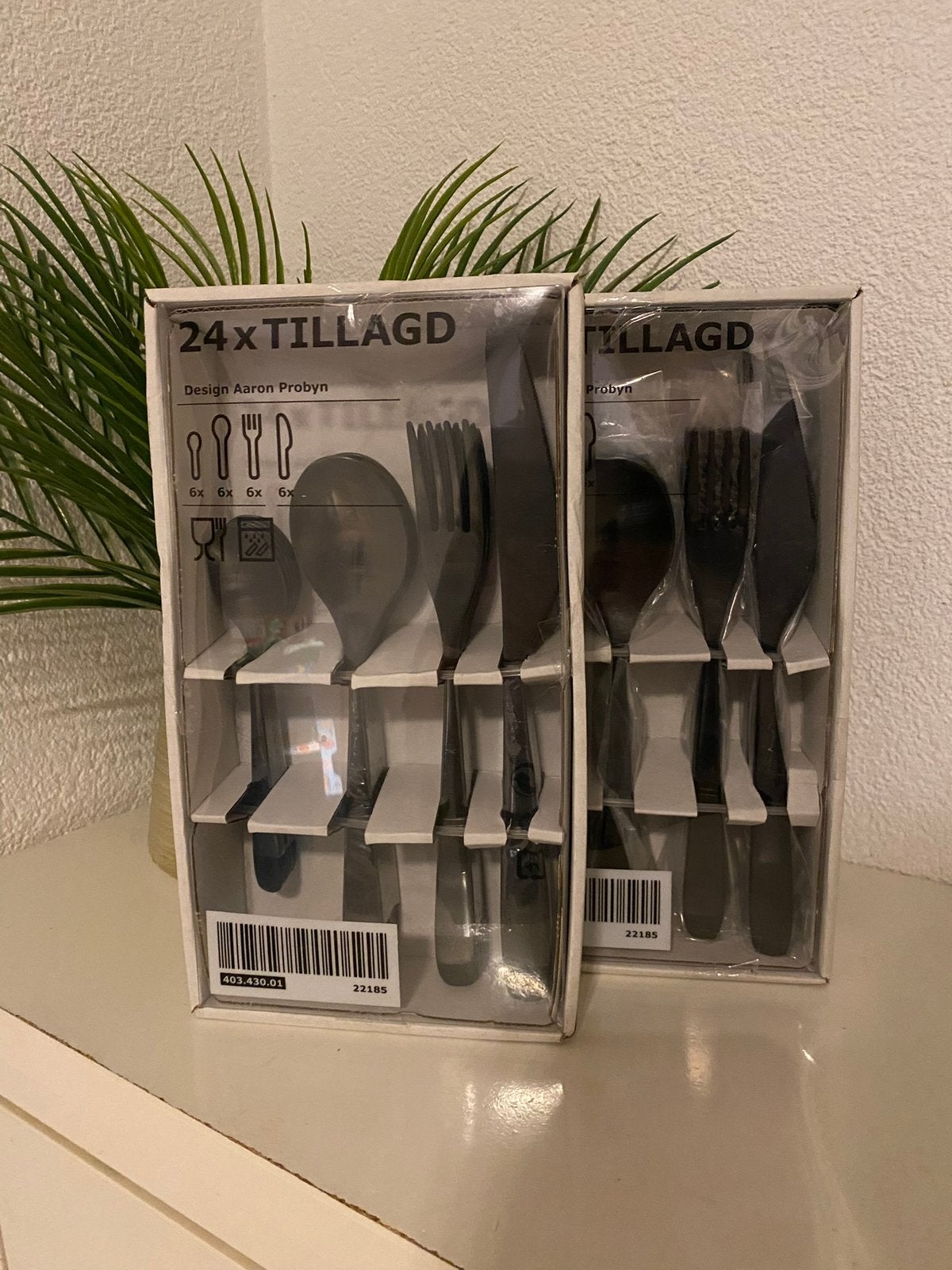 Nieuw - Ikea Tillagd bestek zwart 2x, Ophalen of Verzenden, Zo goed als nieuw, Rvs of Chroom