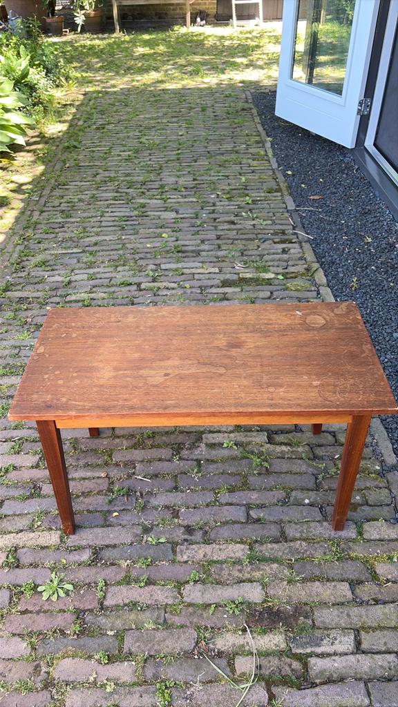Vintage teak salontafel, Ophalen