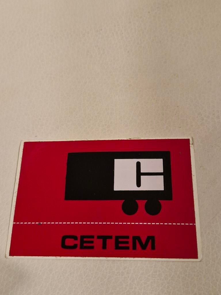 7794 Vintage CETEM Sticker - Trein/Spoorweg Memorabilia, Ophalen of Verzenden