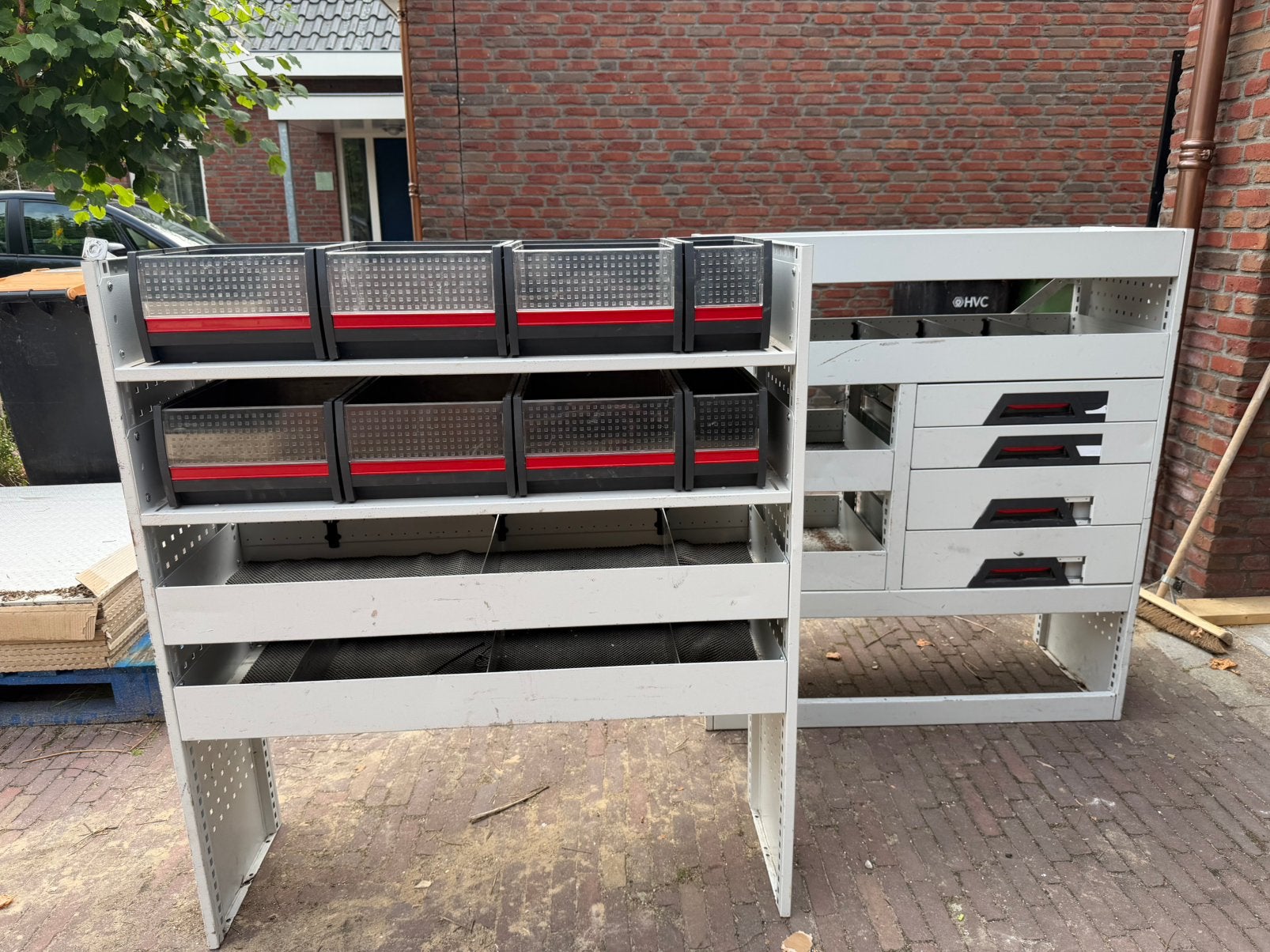 Flexmo Businrichting / Bedrijfswageninrichting  met Lades, Ophalen, Gebruikt