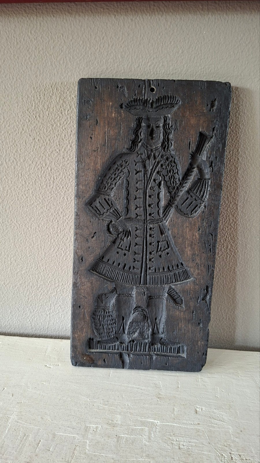 Vintage houten speculaasplank Kalleveen Deventer - Vrijer, Ophalen of Verzenden