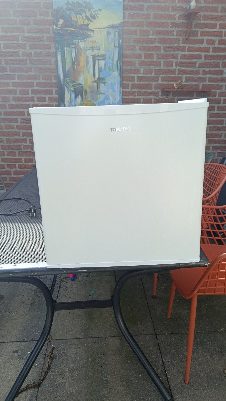 Tomado TRM4402W mini camping koelkast met vriesvak, Gebruikt, Ophalen of Verzenden, Minder dan 75 liter, Met vriesvak