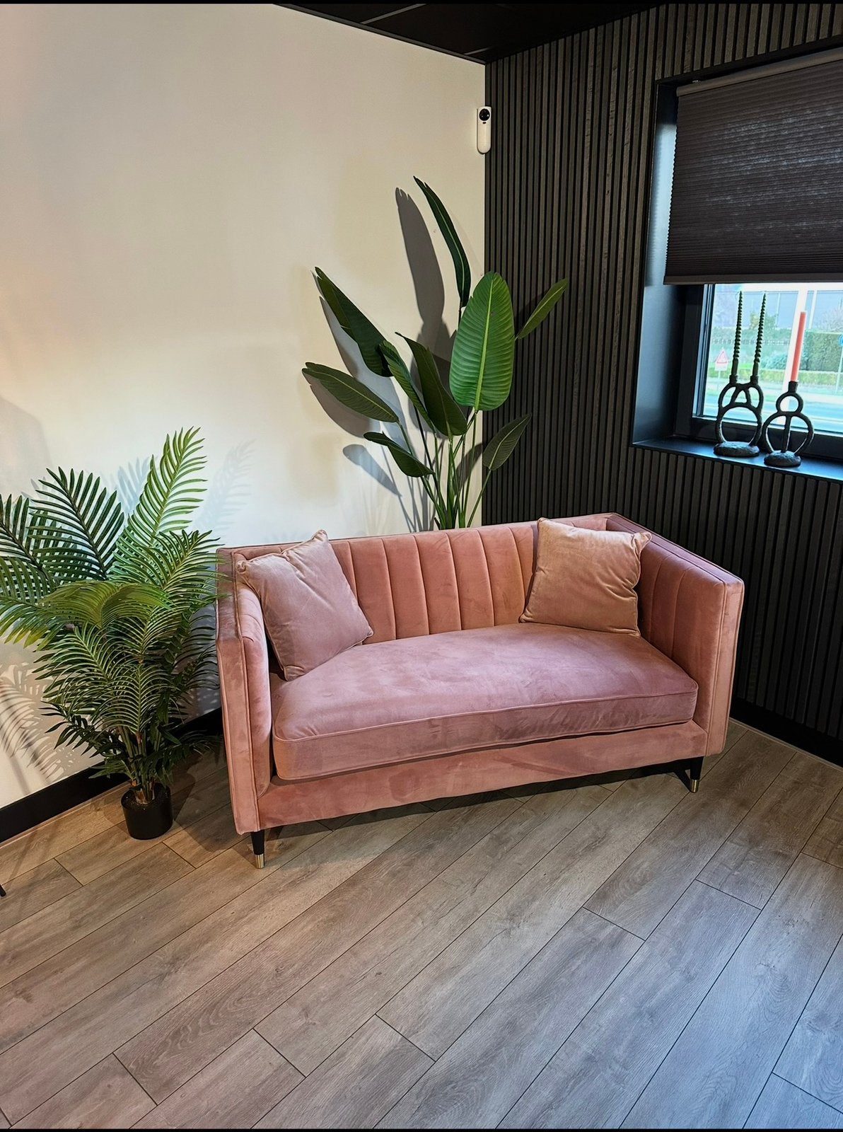 Nette oud roze bank, Ophalen, Zo goed als nieuw, 75 tot 100 cm