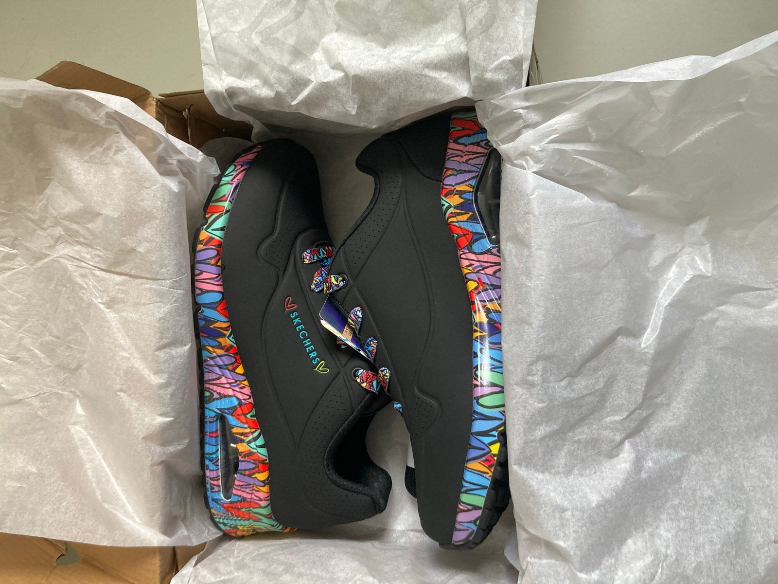 Skechers Uno Ravaged Love sneakers maat 39, Zwart, Nieuw, Ophalen of Verzenden, Sneakers of Gympen