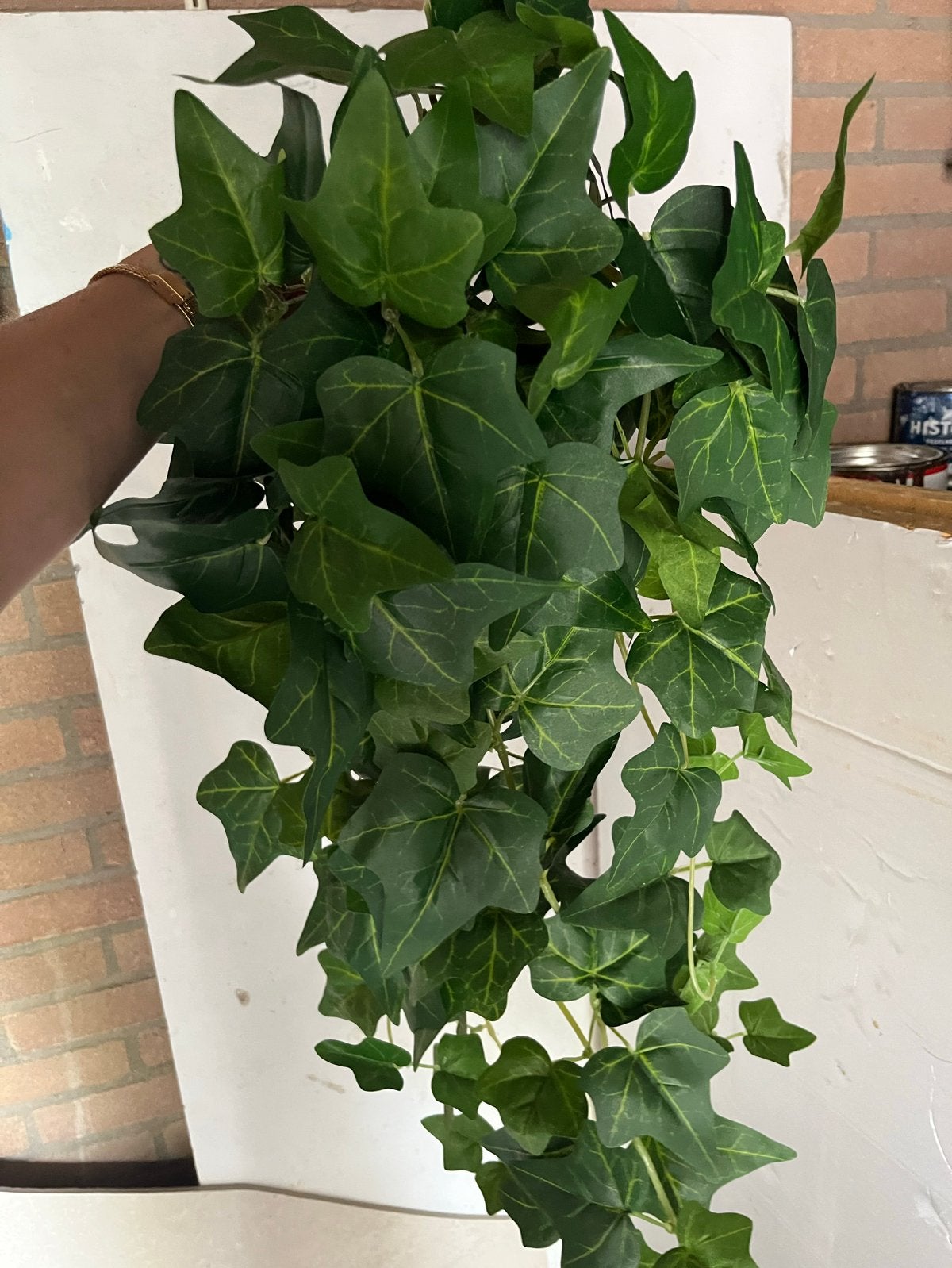 3x Kunst hedera van Intratuin, kort gebruikt, Ophalen, Binnen, Groen, Kunstplant