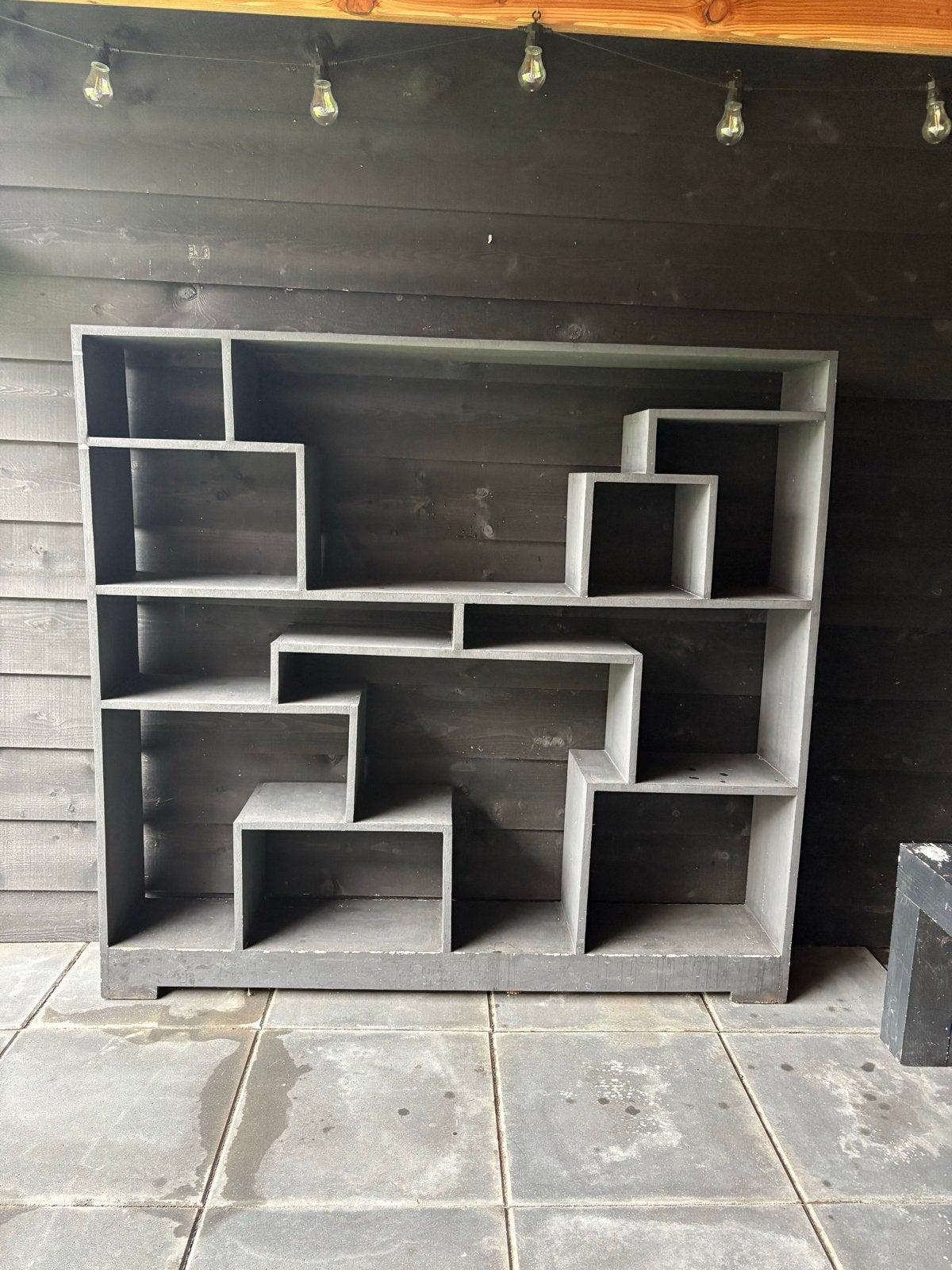 Unieke Boekenkast/Roomdivider met Speels Design, Ophalen, Met plank(en), Gebruikt, 100 tot 150 cm