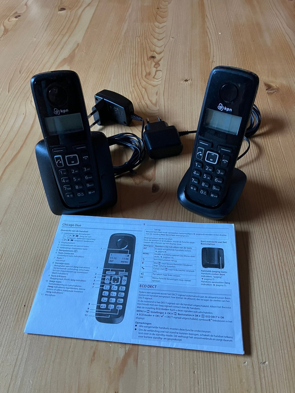 Duo vaste telefoon merk Chicago, Ophalen of Verzenden, Zo goed als nieuw, 2 handsets