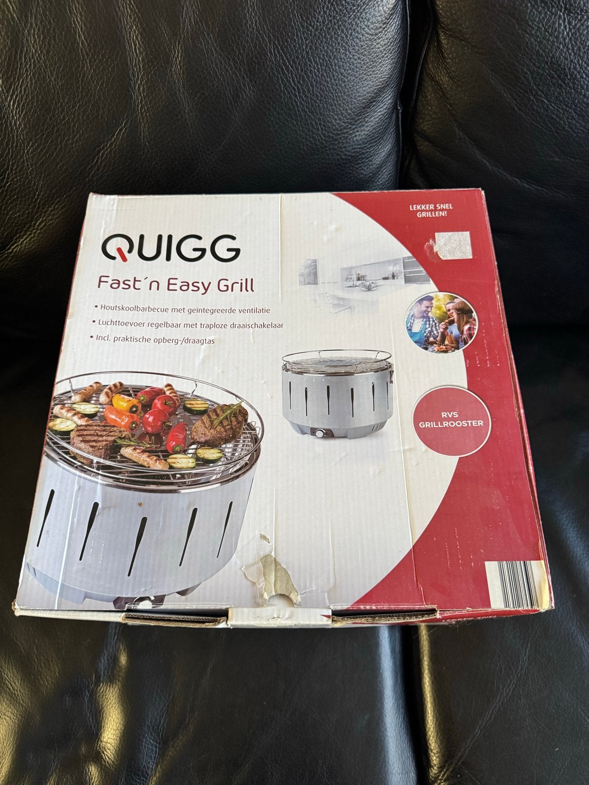 Quigg Fast 'n Easy Grill Houtskoolbarbecue - Nieuw in doos, Tuin en Terras, Ophalen of Verzenden, Nieuw, Met accessoires