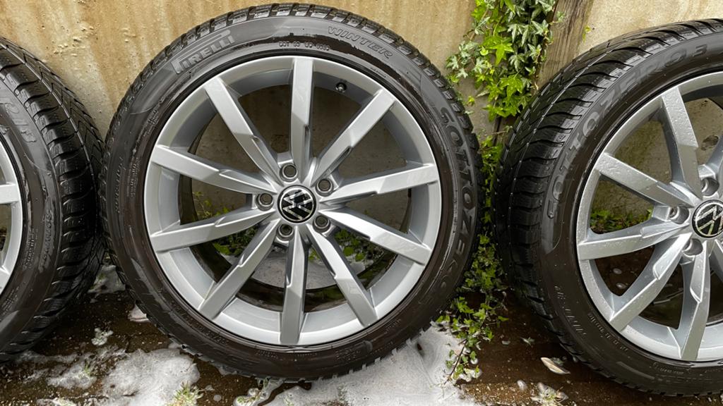 VW PASSAT MONTEREY 18 inch velgen met winterbanden, Auto-onderdelen, Banden en Velgen, Ophalen, 18 inch, Gebruikt, Banden en Velgen