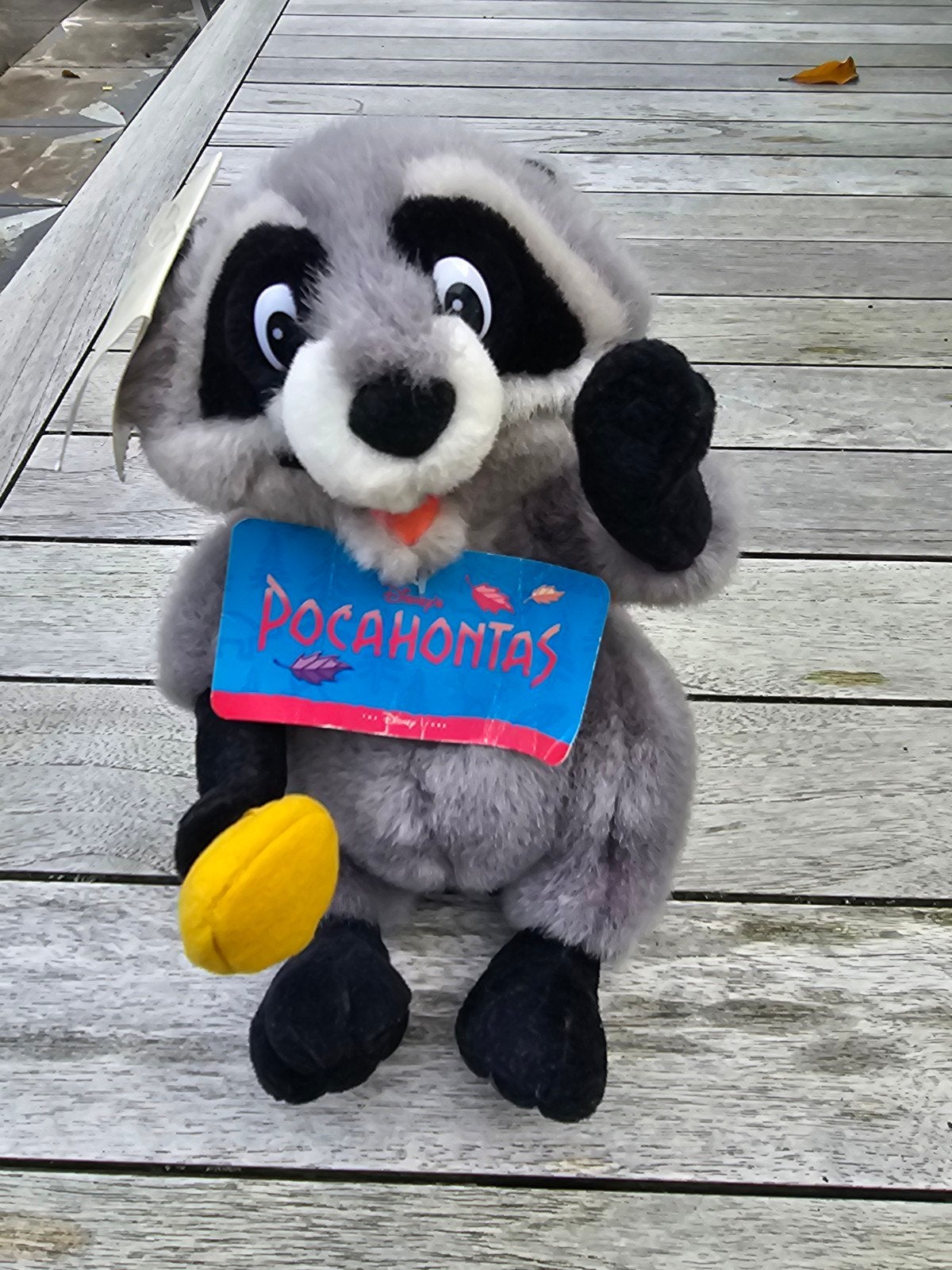 Originele Disneyland Parijs Knuffel Pocahontas - Meeko, Disney, Disney, Overige typen, Grijs