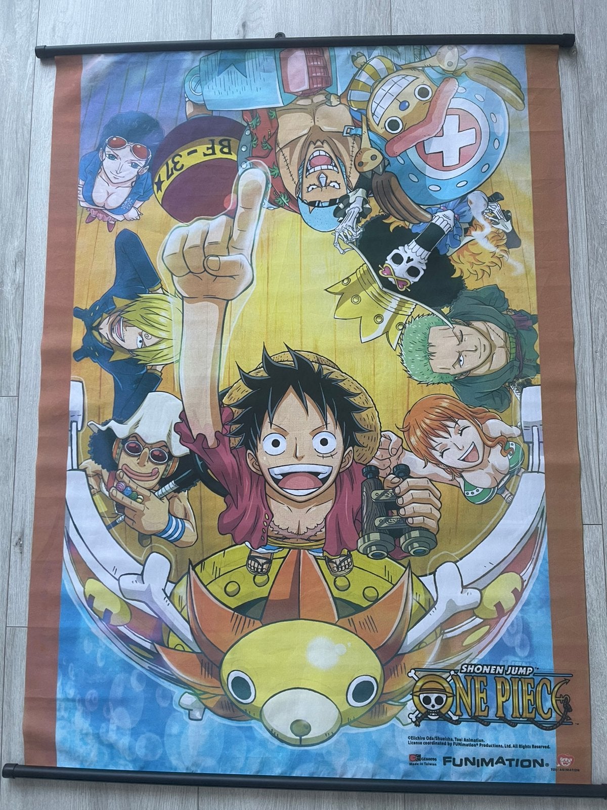 One piece shonen jump poster, Ophalen, Rechthoekig Staand, Zo goed als nieuw, Canvas of Doek