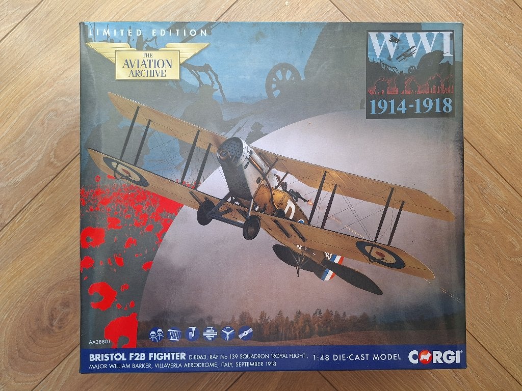 Diecast 1:48 1/48 Corgi Bristol F2B Fighter. D-8063, RAF No., Overige merken, Ophalen of Verzenden, Zo goed als nieuw, Groter dan 1:72