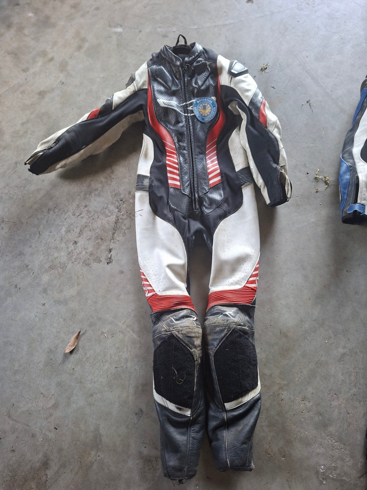 leren motorpak maat 158, Motoren, Ophalen, Tweedehands, Combipak