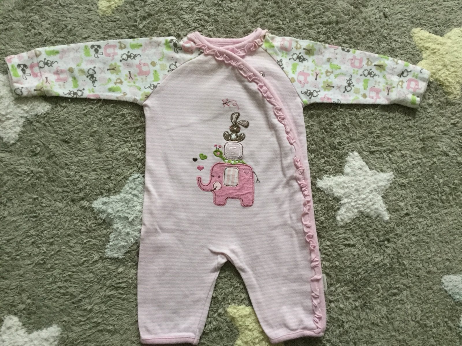 Schattig roze boxpakje met olifant/konijn.maat 62 Nieuwstaat, Ophalen of Verzenden, Zo goed als nieuw, Meisje