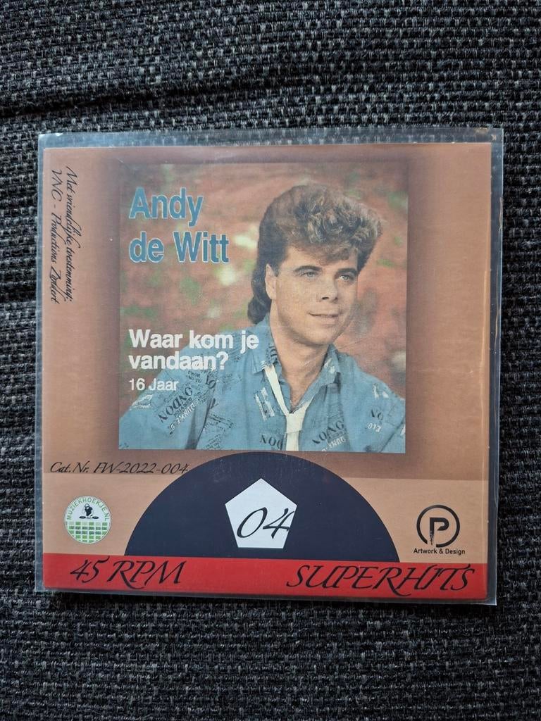 Andy de witt waar kom je vandaan, Cd's en Dvd's, Vinyl | Nederlandstalig, Ophalen of Verzenden, Zo goed als nieuw, Overige formaten