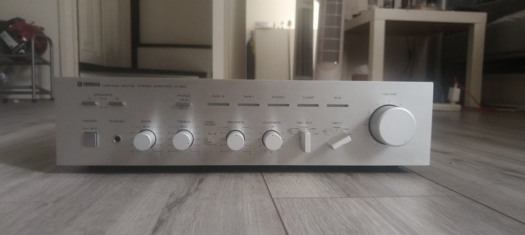 Yamaha A-560 versterker, Audio, Tv en Foto, Ophalen, Gebruikt, Yamaha, 120 watt of meer