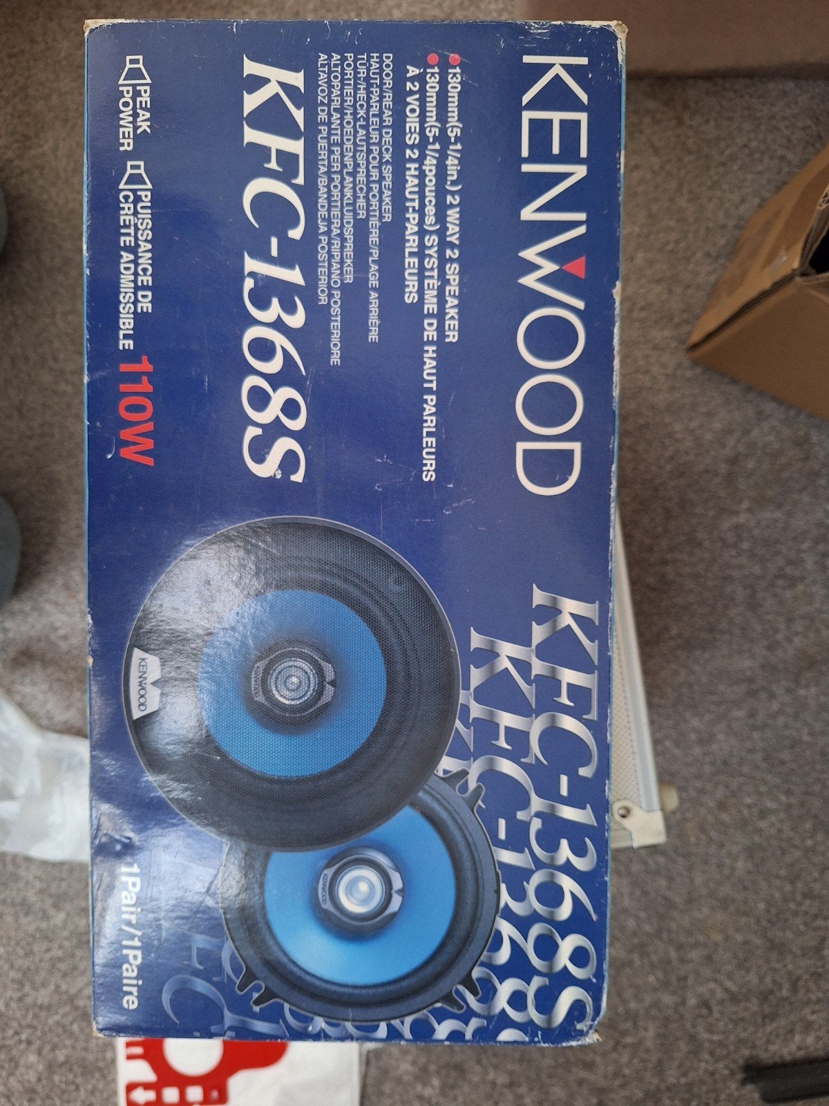Kenwood KFC-1368S 130mm 2-weg autospeakers 110W, Auto diversen, Autospeakers, Ophalen of Verzenden, Gebruikt