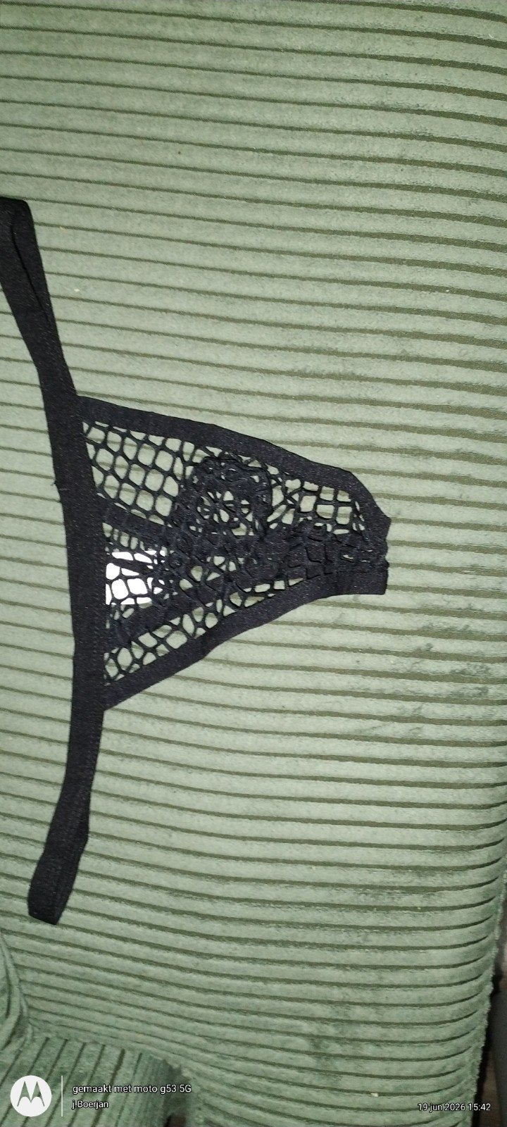 Zwarte Fishnet heren String - Sexy en Comfortabel, Onbekend, Ophalen of Verzenden, Zwart, String