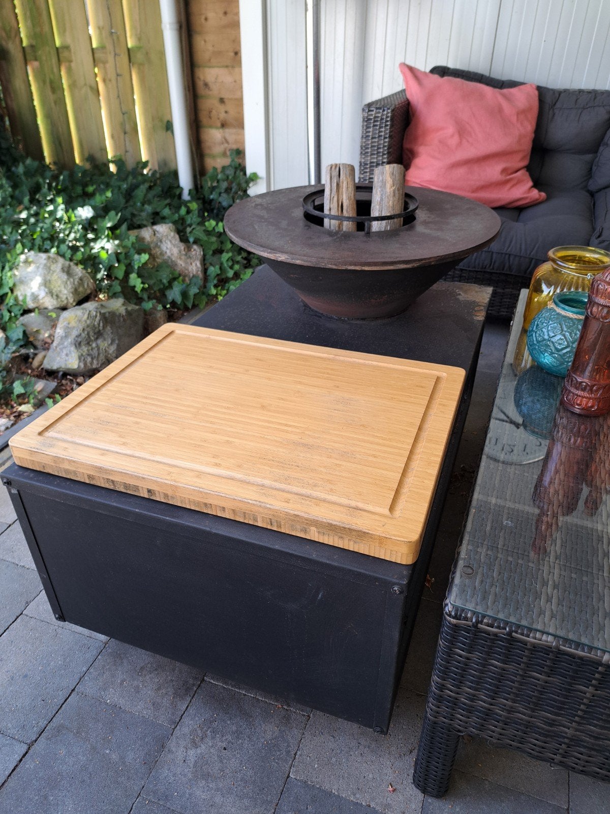Plancha BBQ met onderstel en snijplank, Tuin en Terras, Ophalen, Gebruikt