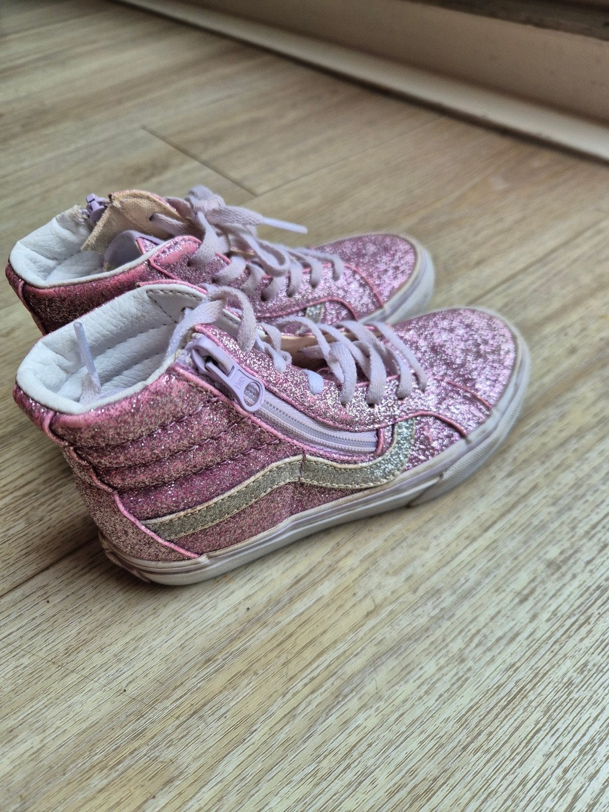 Zgan Roze glitter Vans gympen maat 29, Schoenen, Ophalen of Verzenden, Zo goed als nieuw, Vans