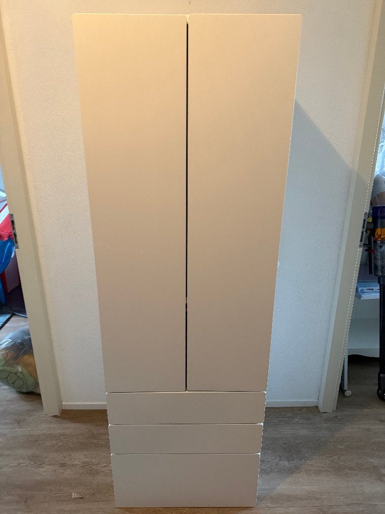 IKEA SMÅSTAD / PLATSA kledingkast wit – 3 lades, Ophalen, Gebruikt, 50 tot 100 cm, Met lade(s)