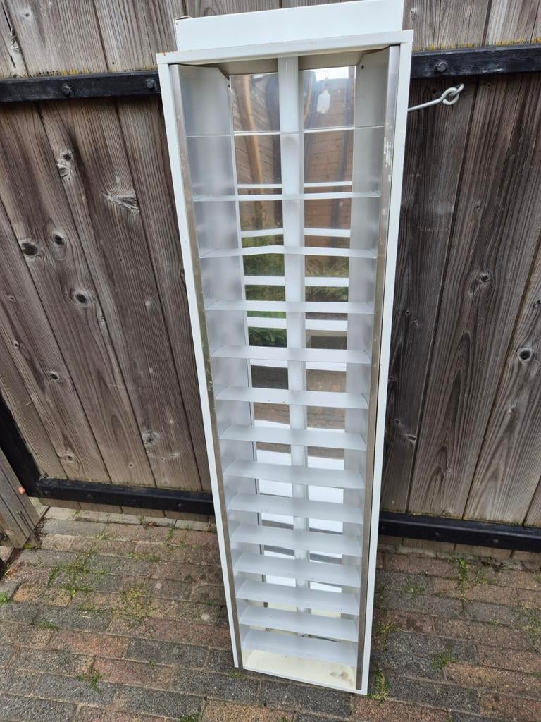 Witte metalen TL bak met ophangsysteem, Ophalen of Verzenden, Gebruikt, Industrieel