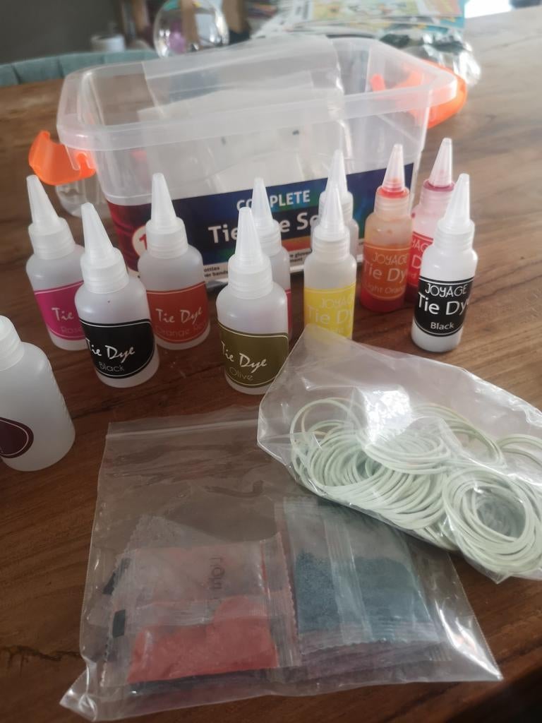 Complete Tie Dye Set - Inclusief kleuren, flesjes, Ophalen of Verzenden