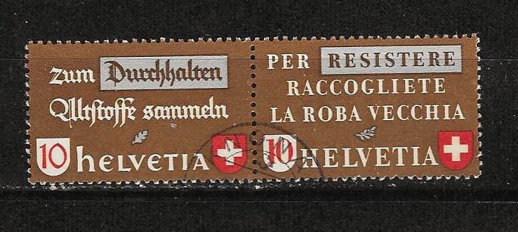 Zwitserland 405+407 W Zd 2, Ophalen of Verzenden, Gestempeld