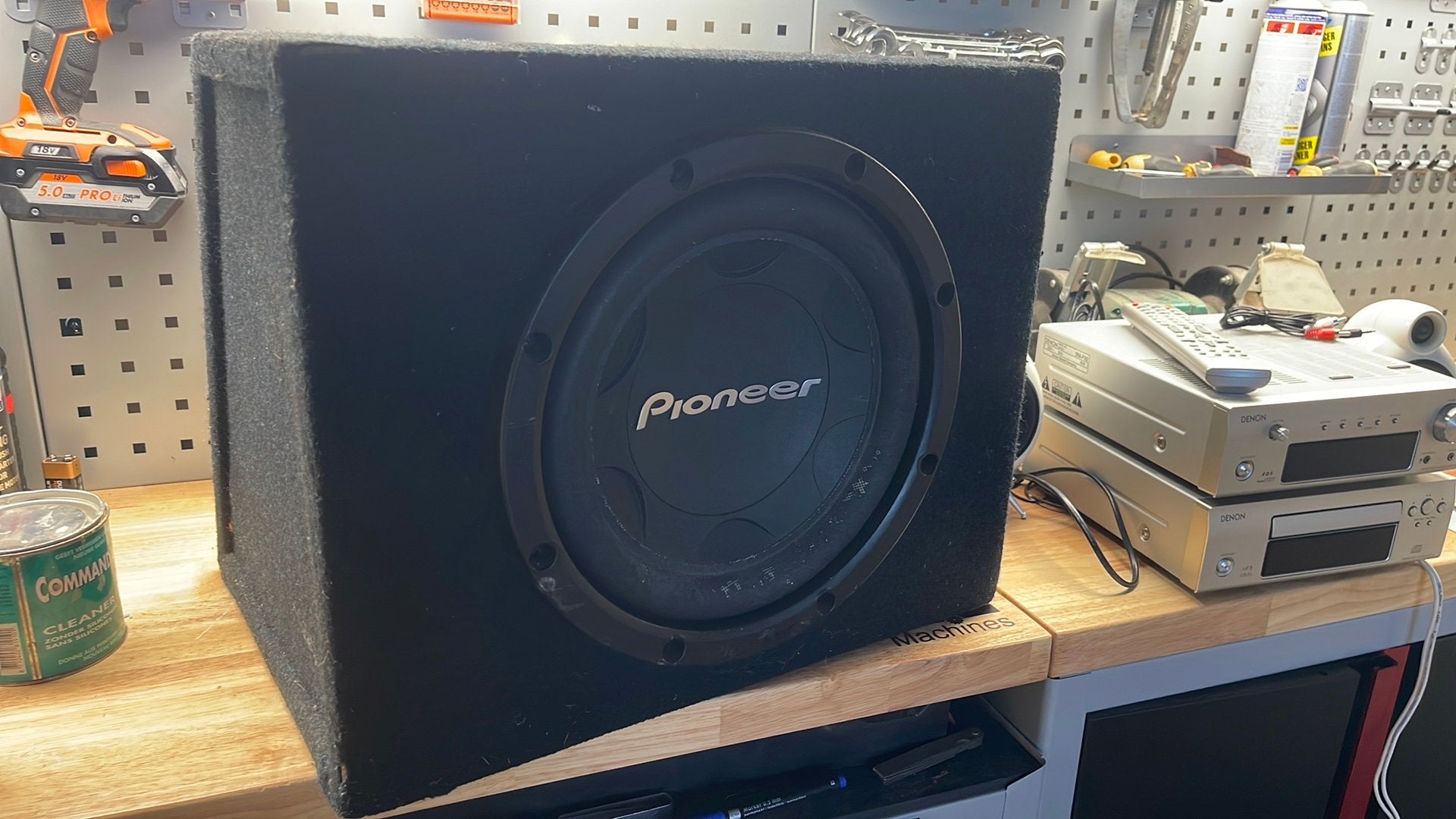 Pioneer 12” subwoofer met kist, Auto diversen, Autospeakers, Ophalen, Gebruikt