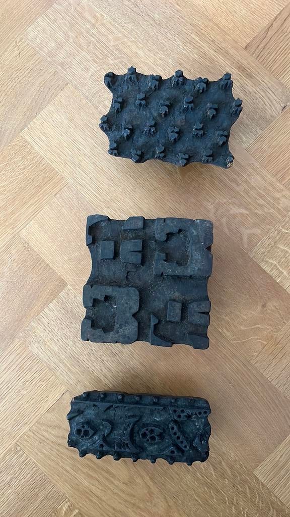 3 batik stempels, Ophalen, Gebruikt