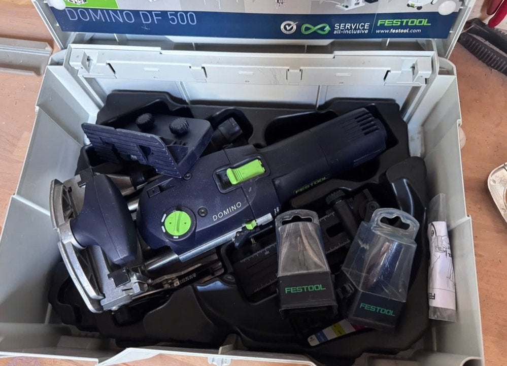 Festool Domino DF 500 Q plus, Doe-het-zelf en Verbouw, Ophalen of Verzenden, Zo goed als nieuw, Elektrisch, Bovenfrees