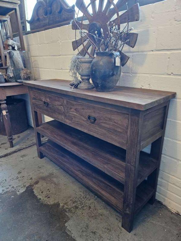 side-table ``WOONWINKEL RUSTIEK``, Ophalen, 100 tot 150 cm, Teakhout, Nieuw