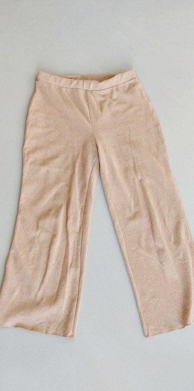 zachte beige Zara broek wijde pijpen maat L, Maat 42/44 (L), Ophalen of Verzenden, Zo goed als nieuw, Lang