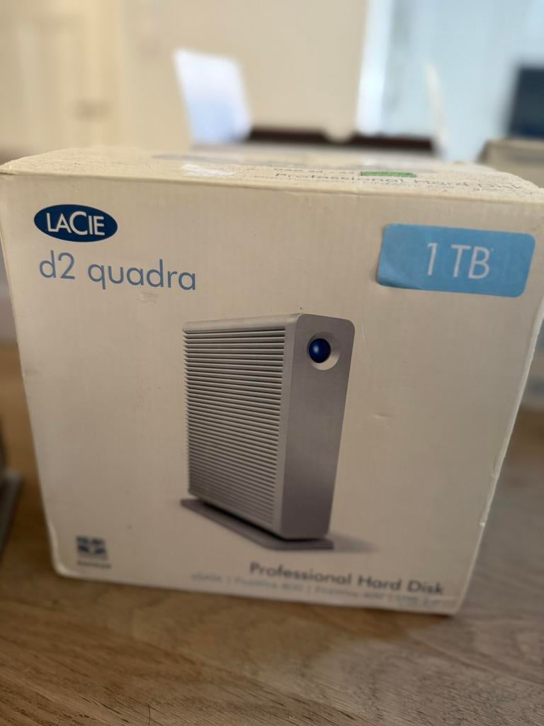 LaCie d2 quadra 1 TB externe harde schijf, Computers en Software, Harde schijven, Ophalen of Verzenden, Zo goed als nieuw, Desktop