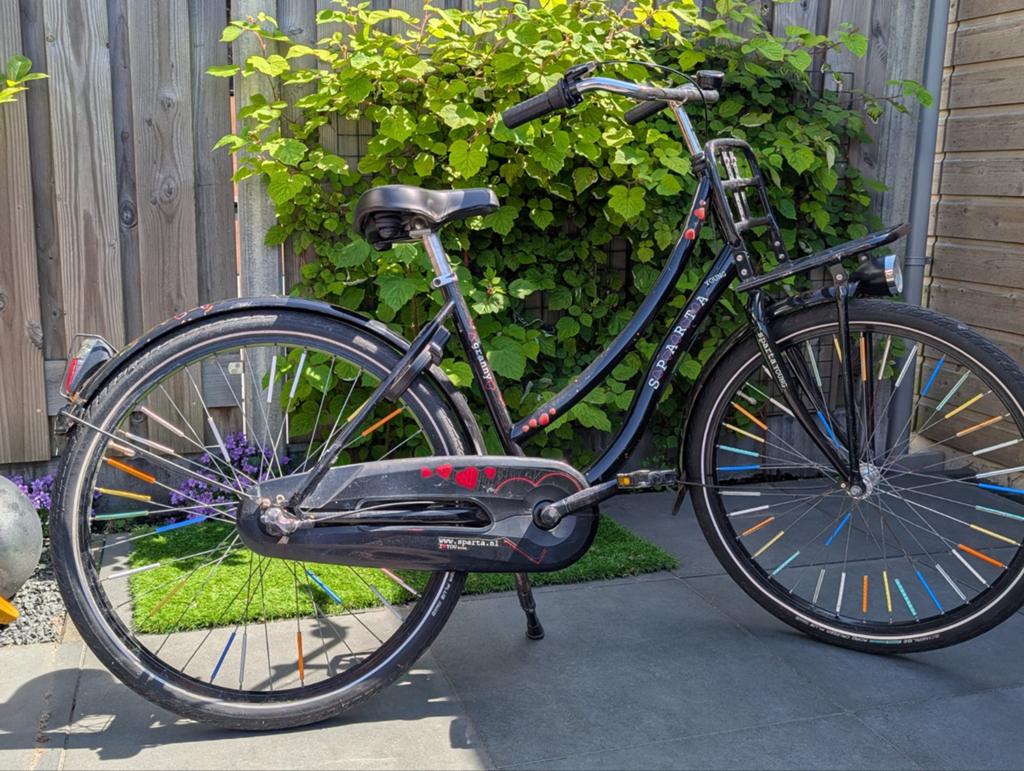 Sparta Granny Young met voordrager, Fietsen en Brommers, Fietsen | Meisjes, Gebruikt, 24 inch, Versnellingen, Terugtraprem, Ophalen of Verzenden