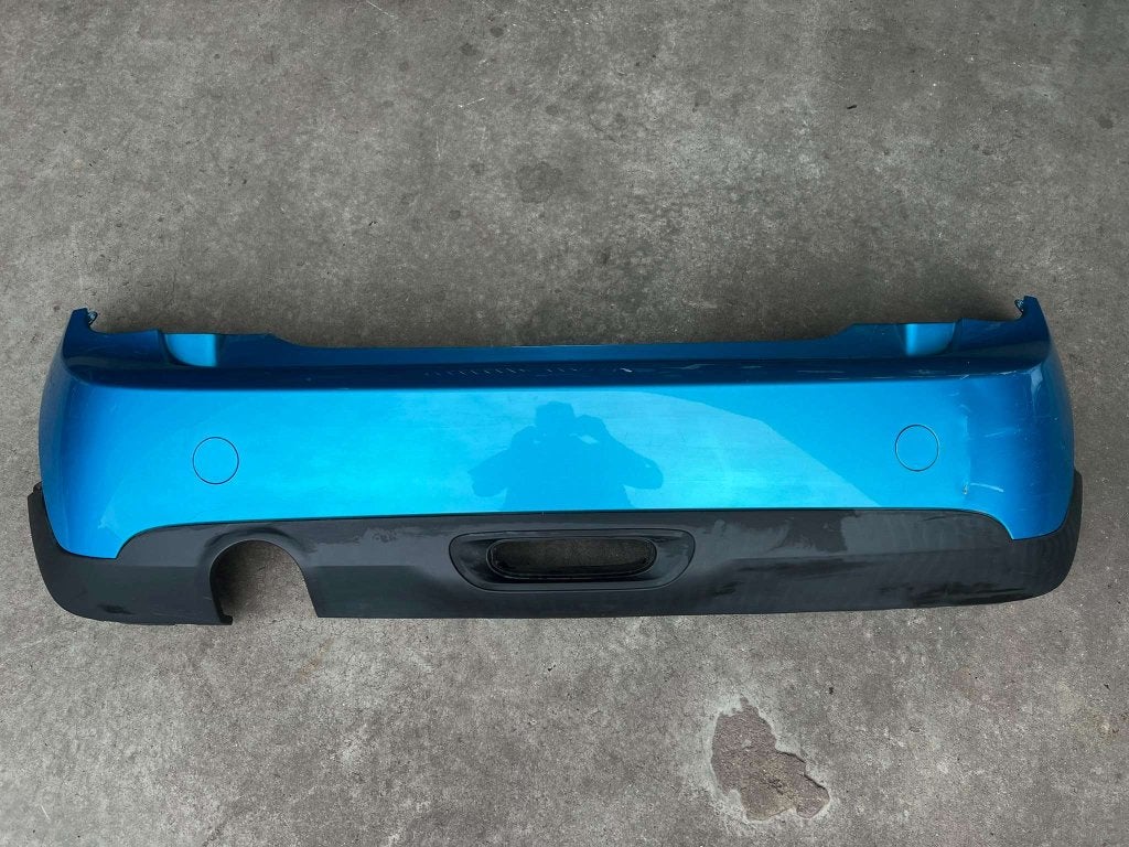 achterbumper mini f56 one 3drs 7300837 electric blue, Gebruikt, Engeland, Info@mini,com, Mini