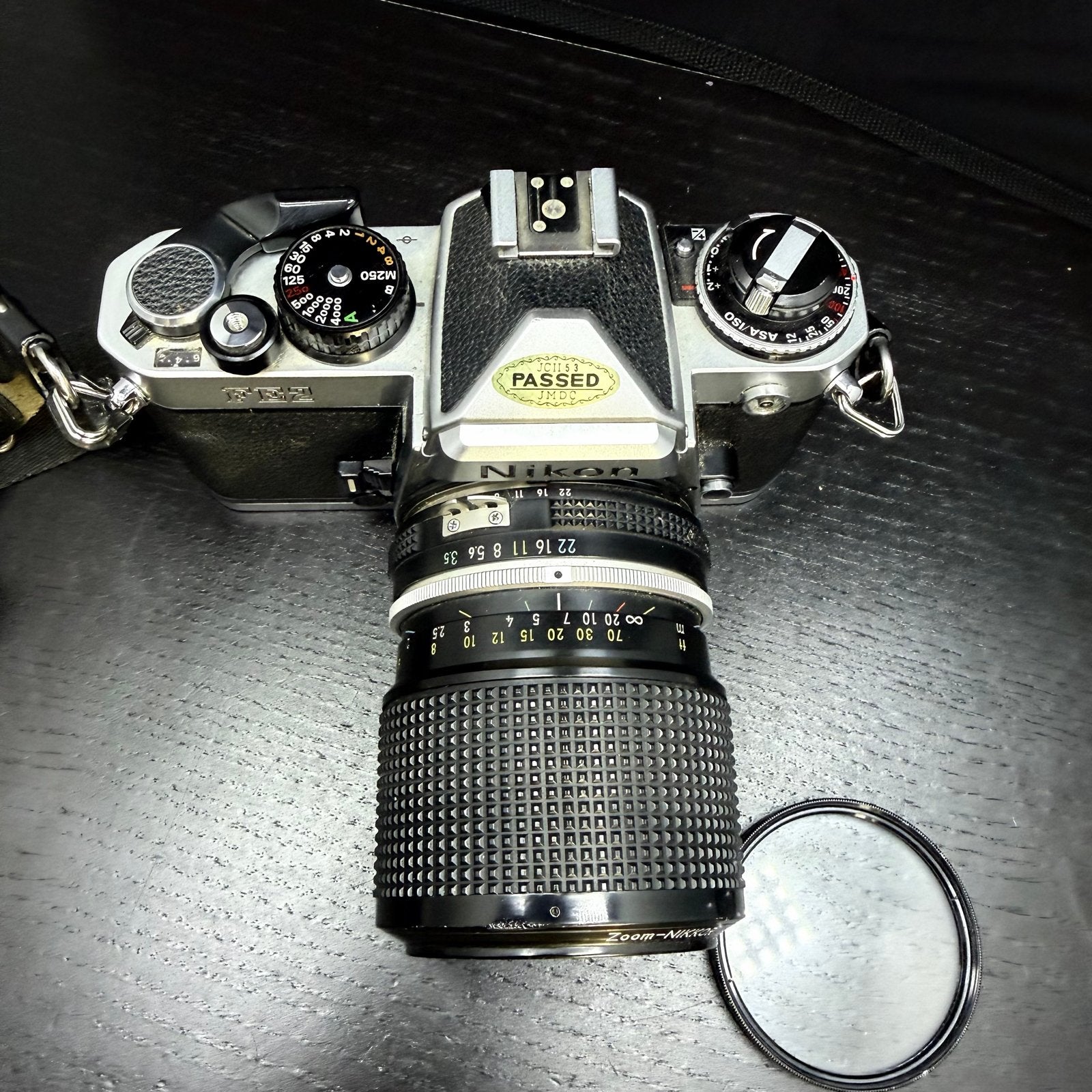 Nikon FE2 zilver met Zoom-Nikkor 43-86mm f/3.5 AI, Audio, Tv en Foto, Fotocamera's Analoog, Spiegelreflex, C, Verzenden, Nikon