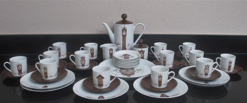 Mitterteich klokken servies, Huis en Inrichting, Keuken | Servies, Zo goed als nieuw, Bord(en), Overige stijlen, Porselein, Ophalen of Verzenden