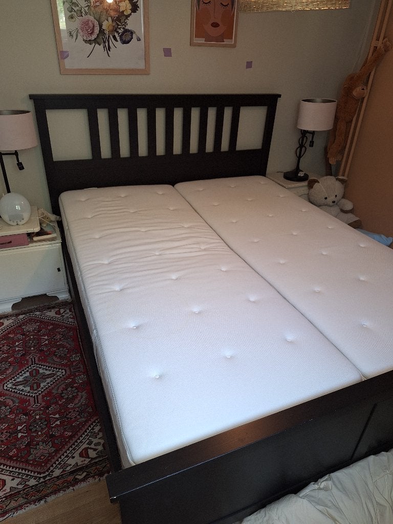 Malm bed 160x200, Huis en Inrichting, Slaapkamer | Bedden, Ophalen, Gebruikt, Bruin, Tweepersoons
