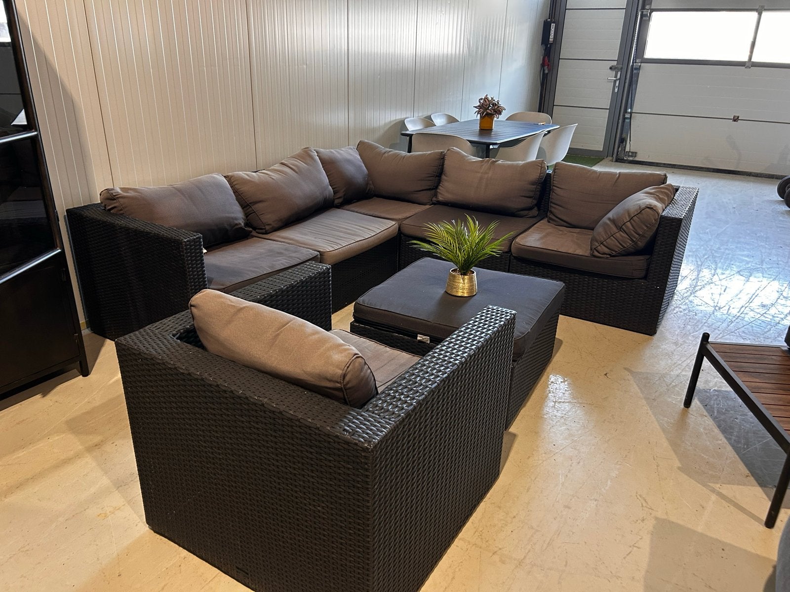 Mooie BOIS LE DUC hoekloungeset - Zeer goede staat, Tuin en Terras, Tuinsets en Loungesets, Bank, ., Meer dan 8 zitplaatsen, Ophalen of Verzenden