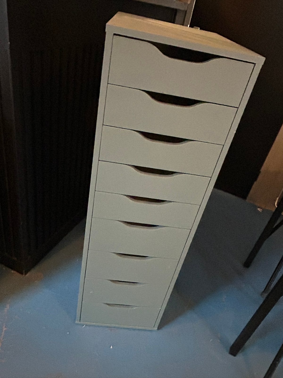 IKEA Alex ladeblok met 9 lades kleur blauwgroen, Ophalen, Minder dan 50 cm, 5 laden of meer, 100 tot 150 cm