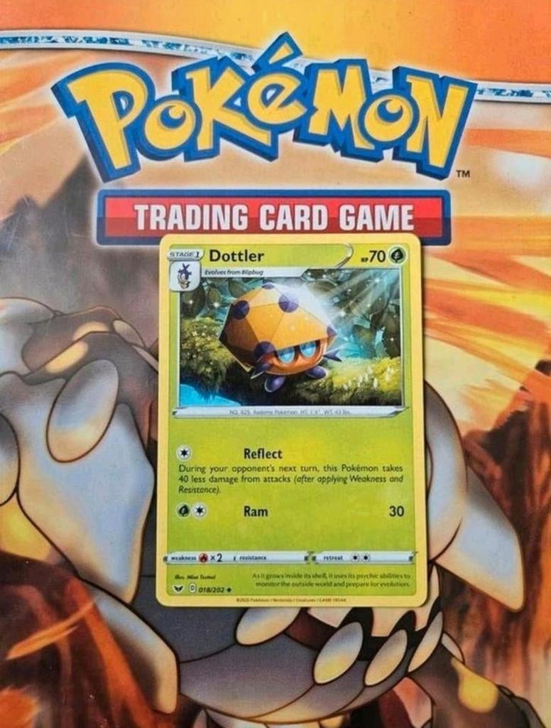 Dottler 018/202 Sword&Shield base set pokemon kaart nm, Ophalen of Verzenden, Zo goed als nieuw, Losse kaart