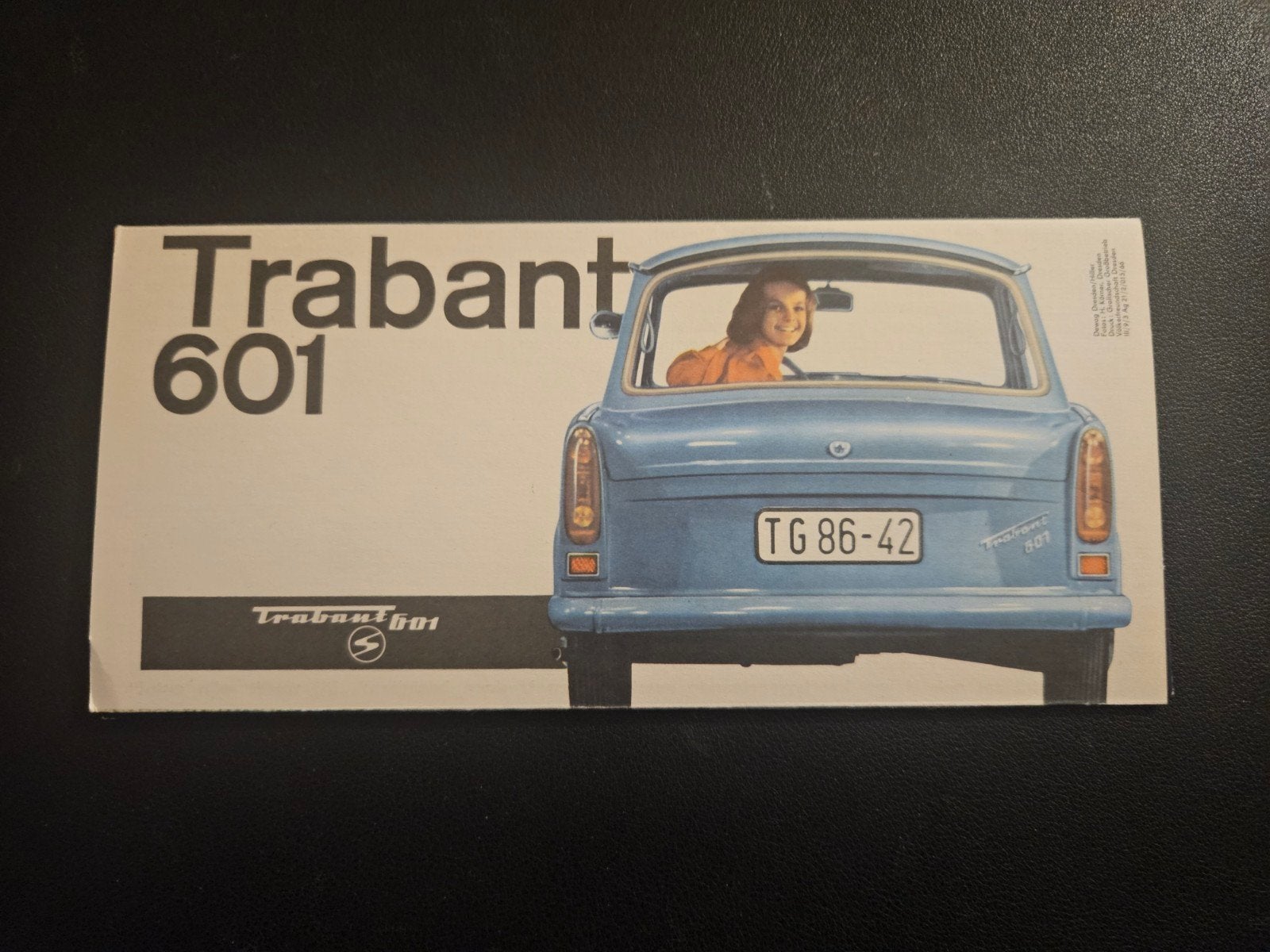 Brochure Trabant 601 1966, Ophalen of Verzenden, Zo goed als nieuw, Overige merken