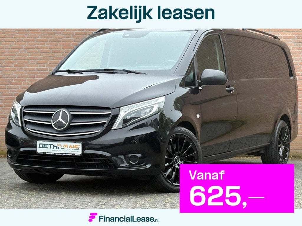 Mercedes-Benz Vito 119CDI 190PK XL 9G-Tronic / Carplay / 2.5, Achterwielaandrijving, Gebruikt, Met garantie (alle), Zwart
