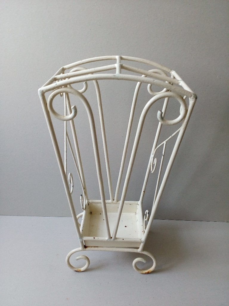 Vintage shabby chic metalen paraplustandaard, Verzamelen, Retro, Huis en Inrichting, Ophalen of Verzenden