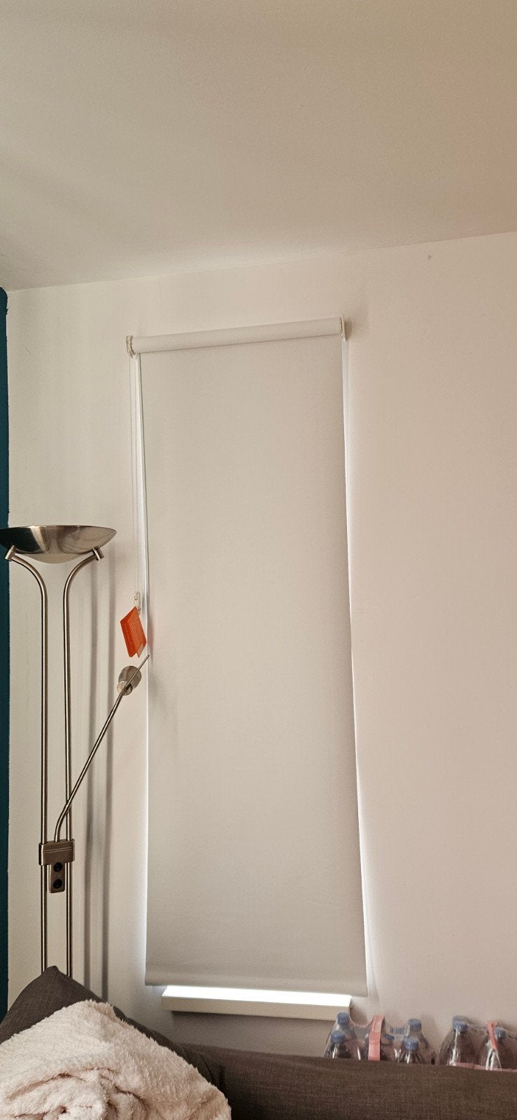 Wit verduisterend rolgordijn - Ongebruikt, Huis en Inrichting, Stoffering | Gordijnen en Lamellen, Ophalen, Rolgordijn, Verduisterend