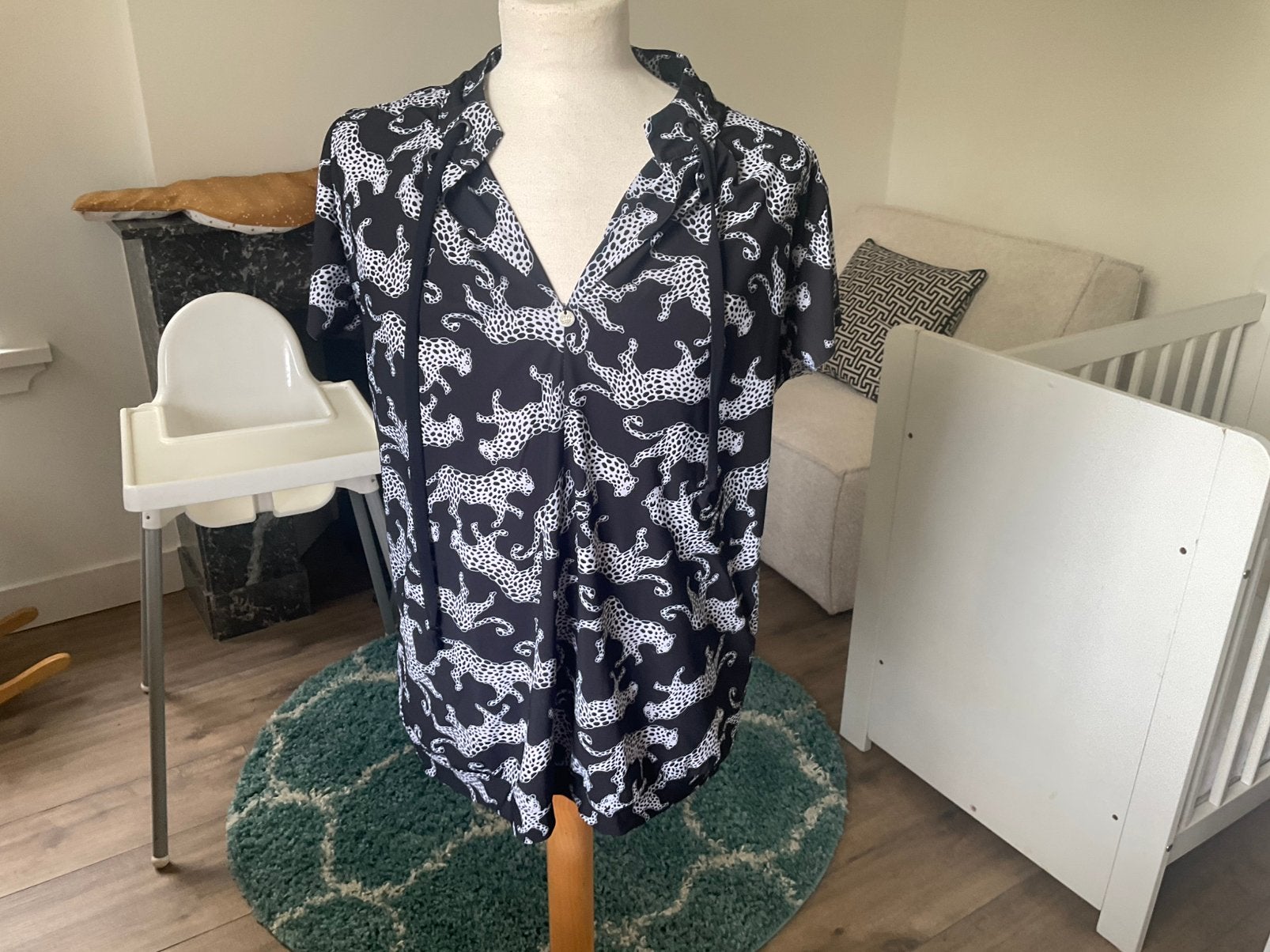 Zip73 blouse travelstof maat XL, Kleding | Dames, Ophalen of Verzenden, Zo goed als nieuw, Maat 46/48 (XL) of groter, Zwart