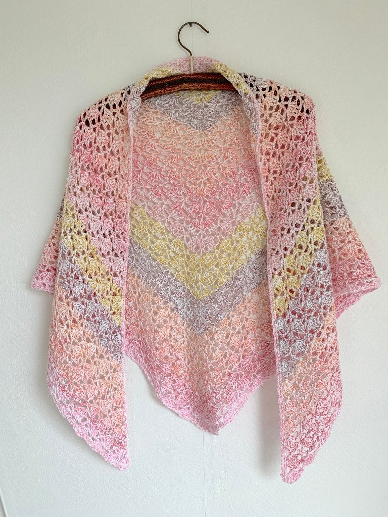 Gehaakte omslagdoek, nieuw, handgemaakt van 100% katoen, Kleding | Dames, Mutsen, Sjaals en Handschoenen, Ophalen of Verzenden