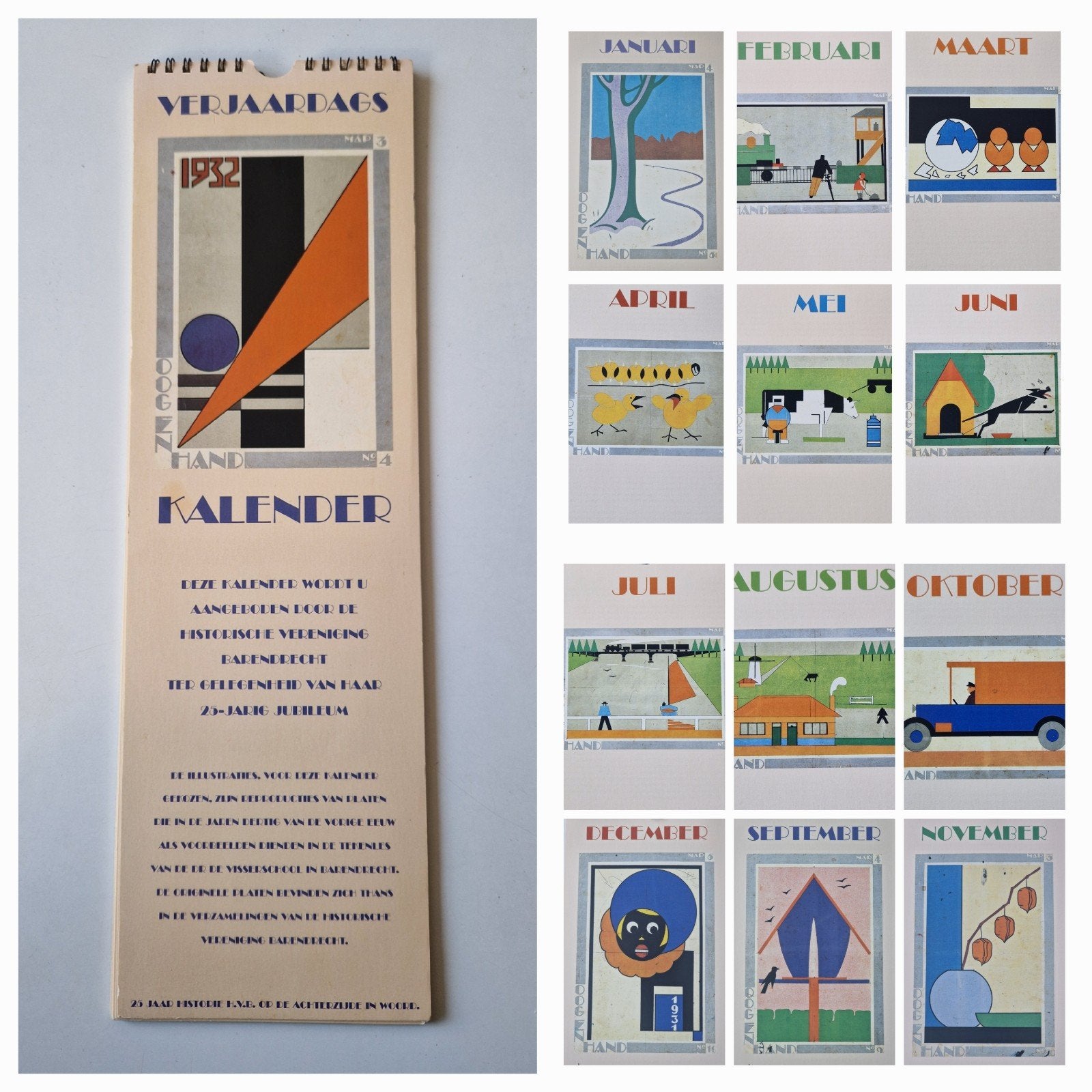Kalender Historische Vereniging Barendrecht: 25 jr. jubileum, Diversen, Ophalen