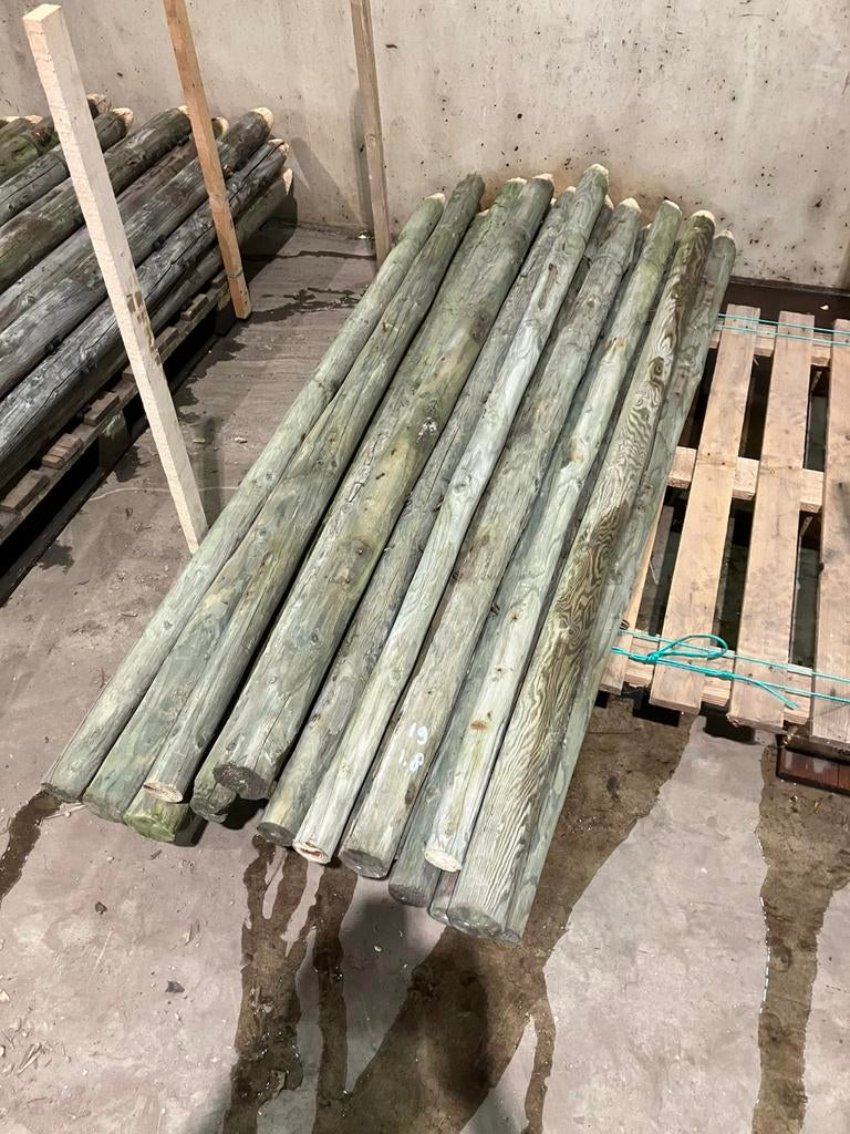 Weipalen afrasteringspalen 1,8m, Tuin en Terras, Palen, Balken en Planken, Ophalen, Gebruikt, 180 tot 250 cm, Palen